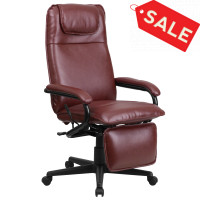 Flash Furniture High Back Burgundy Leather Executive Reclining Office Chair BT-70172-BG-GG